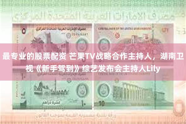 最专业的股票配资 芒果TV战略合作主持人，湖南卫视《新手驾到》综艺发布会主持人Lily