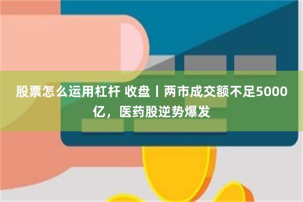 股票怎么运用杠杆 收盘丨两市成交额不足5000亿，医药股逆势爆发