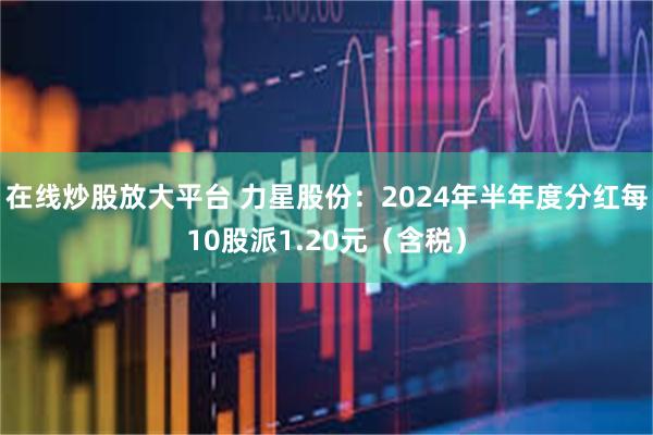 在线炒股放大平台 力星股份：2024年半年度分红每10股派1.20元（含税）