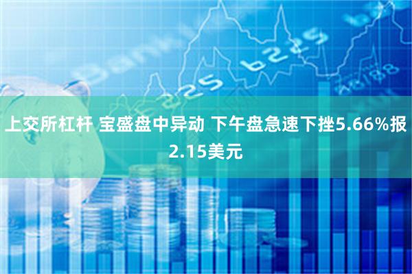 上交所杠杆 宝盛盘中异动 下午盘急速下挫5.66%报2.15美元