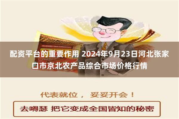 配资平台的重要作用 2024年9月23日河北张家口市京北农产品综合市场价格行情