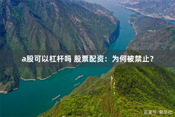 a股可以杠杆吗 股票配资：为何被禁止？