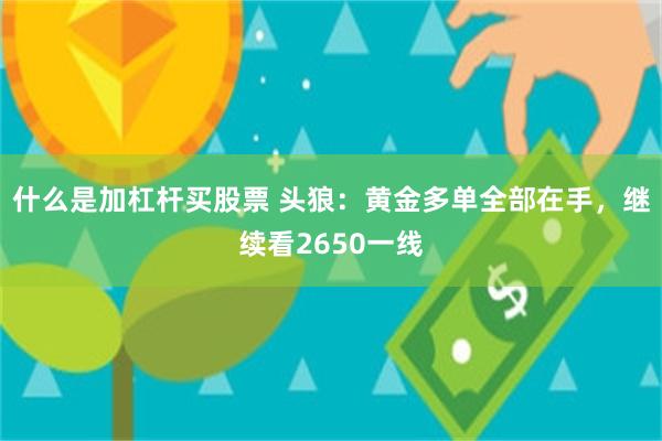 什么是加杠杆买股票 头狼：黄金多单全部在手，继续看2650一线