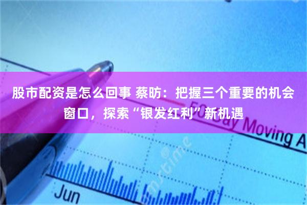 股市配资是怎么回事 蔡昉：把握三个重要的机会窗口，探索“银发红利”新机遇