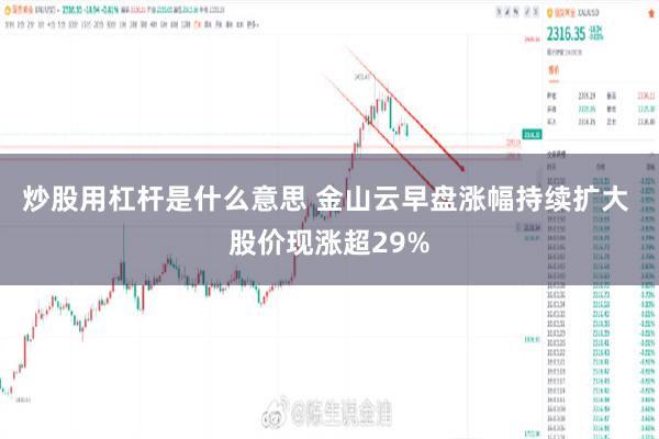 炒股用杠杆是什么意思 金山云早盘涨幅持续扩大 股价现涨超29%