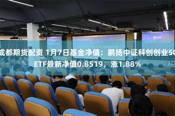 成都期货配资 1月7日基金净值：鹏扬中证科创创业50ETF最新净值0.8519，涨1.88%
