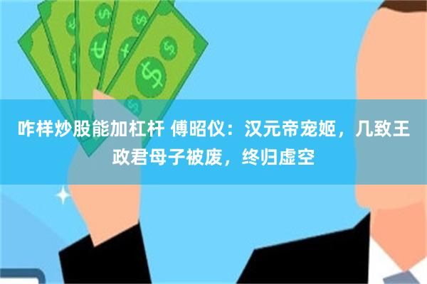 咋样炒股能加杠杆 傅昭仪：汉元帝宠姬，几致王政君母子被废，终归虚空