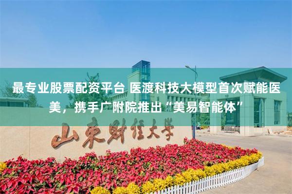 最专业股票配资平台 医渡科技大模型首次赋能医美，携手广附院推出“美易智能体”